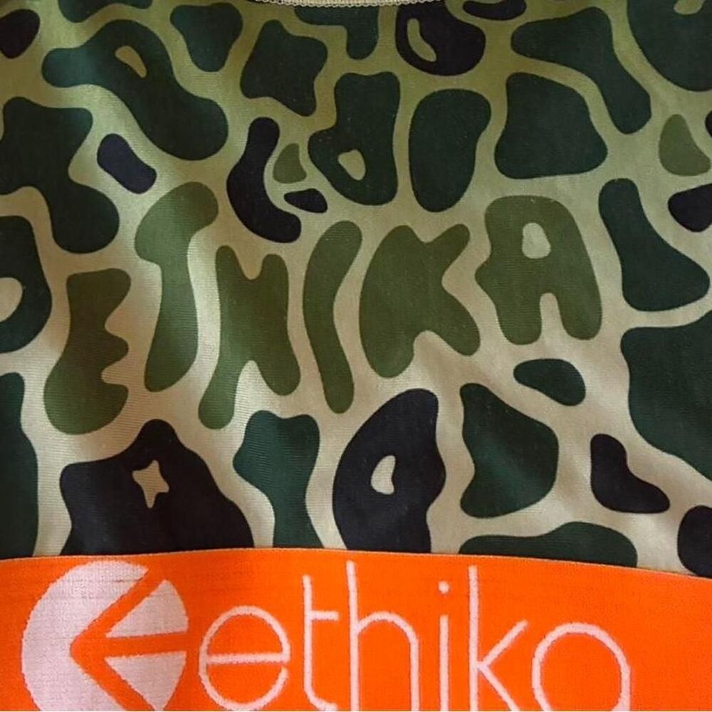 Ethika Green Leopard Camo Print Sports Bra - Picture 2 of 6
